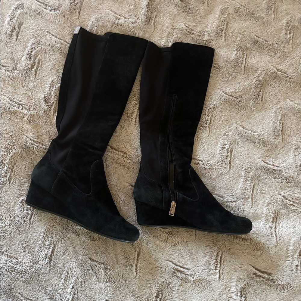 Rockport Black Wedge Knee-High Boots